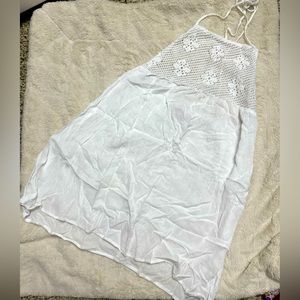 White bathing suit cover up!